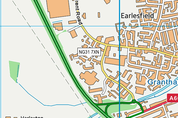 NG31 7XN map - OS VectorMap District (Ordnance Survey)