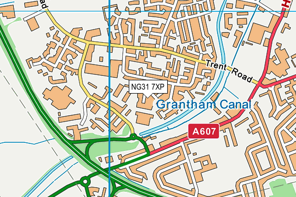 NG31 7XP map - OS VectorMap District (Ordnance Survey)