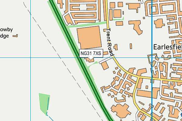 NG31 7XS map - OS VectorMap District (Ordnance Survey)