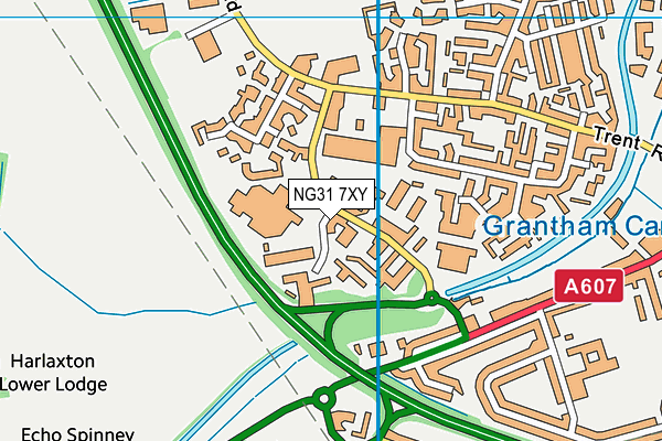 NG31 7XY map - OS VectorMap District (Ordnance Survey)