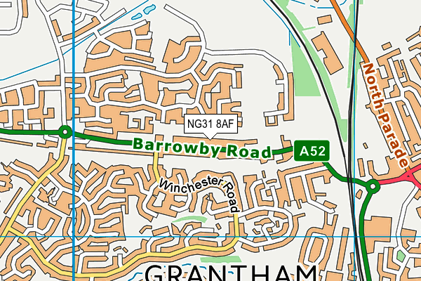 NG31 8AF map - OS VectorMap District (Ordnance Survey)