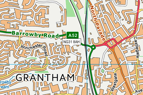 NG31 8AH map - OS VectorMap District (Ordnance Survey)