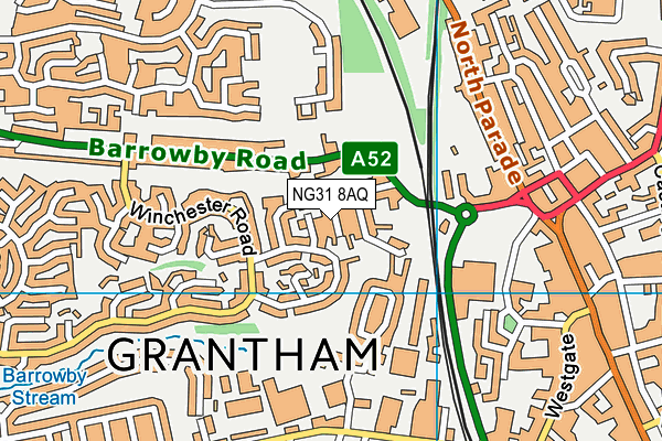 NG31 8AQ map - OS VectorMap District (Ordnance Survey)