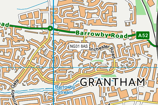 NG31 8AS map - OS VectorMap District (Ordnance Survey)