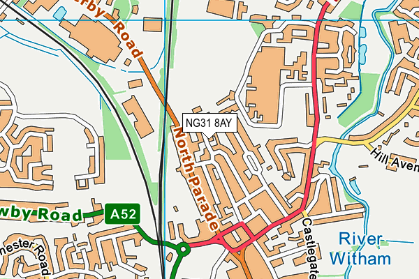 NG31 8AY map - OS VectorMap District (Ordnance Survey)