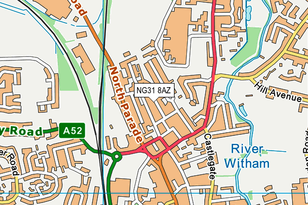 NG31 8AZ map - OS VectorMap District (Ordnance Survey)