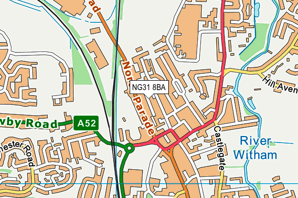 NG31 8BA map - OS VectorMap District (Ordnance Survey)