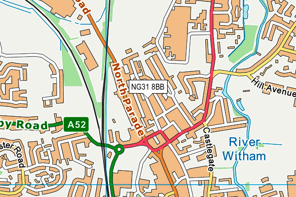 NG31 8BB map - OS VectorMap District (Ordnance Survey)