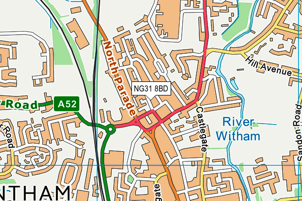 NG31 8BD map - OS VectorMap District (Ordnance Survey)