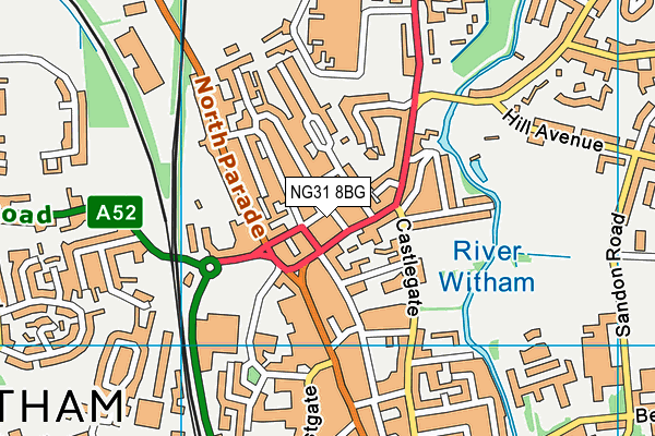 NG31 8BG map - OS VectorMap District (Ordnance Survey)