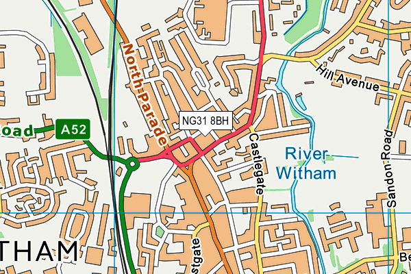 NG31 8BH map - OS VectorMap District (Ordnance Survey)