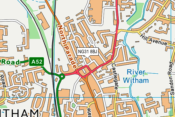 NG31 8BJ map - OS VectorMap District (Ordnance Survey)