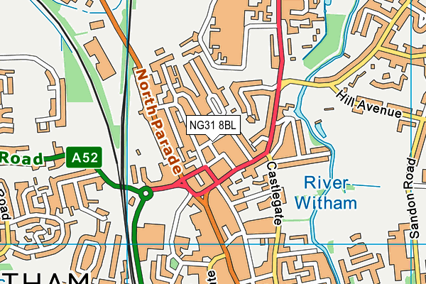 NG31 8BL map - OS VectorMap District (Ordnance Survey)