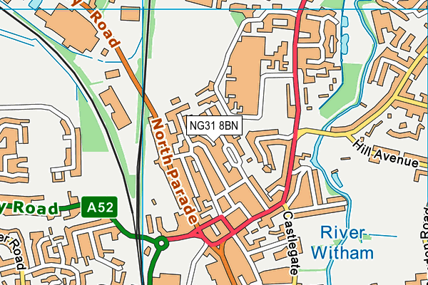 NG31 8BN map - OS VectorMap District (Ordnance Survey)