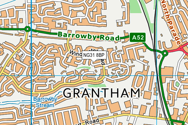 NG31 8BP map - OS VectorMap District (Ordnance Survey)