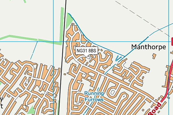 NG31 8BS map - OS VectorMap District (Ordnance Survey)