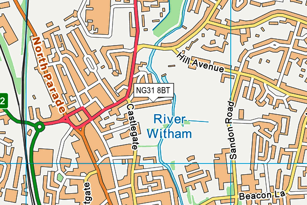 NG31 8BT map - OS VectorMap District (Ordnance Survey)