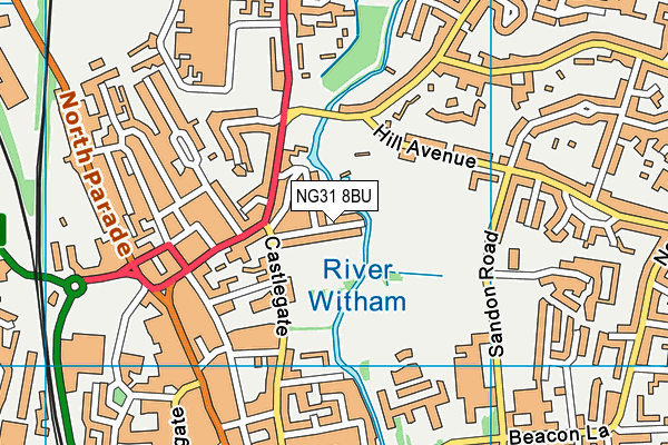 NG31 8BU map - OS VectorMap District (Ordnance Survey)