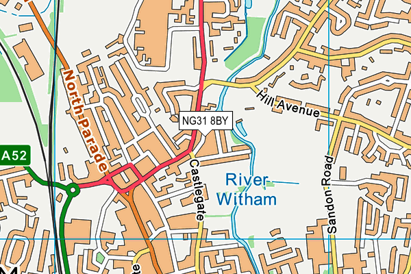 NG31 8BY map - OS VectorMap District (Ordnance Survey)