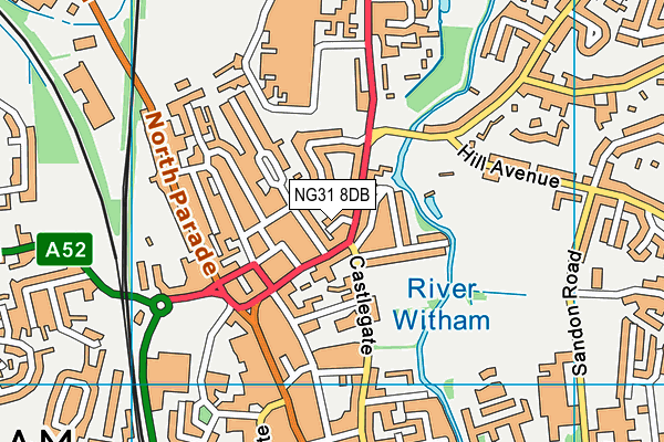 NG31 8DB map - OS VectorMap District (Ordnance Survey)