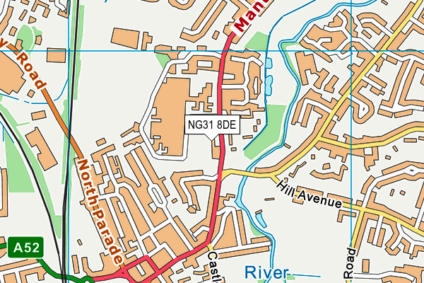 NG31 8DE map - OS VectorMap District (Ordnance Survey)