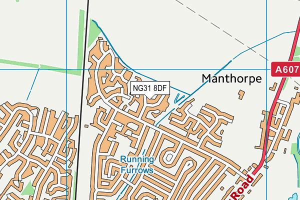 NG31 8DF map - OS VectorMap District (Ordnance Survey)