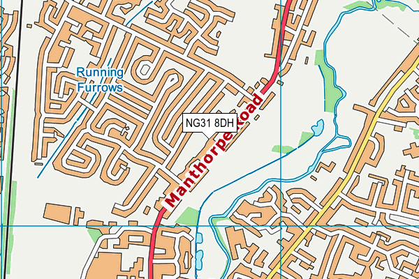 NG31 8DH map - OS VectorMap District (Ordnance Survey)