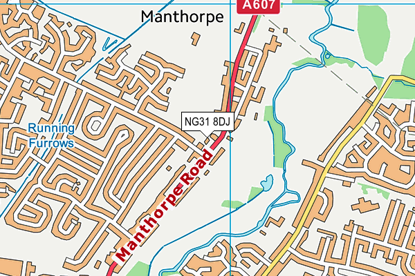 NG31 8DJ map - OS VectorMap District (Ordnance Survey)