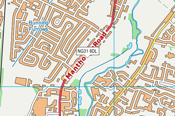 NG31 8DL map - OS VectorMap District (Ordnance Survey)