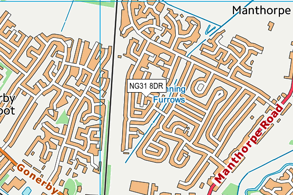 NG31 8DR map - OS VectorMap District (Ordnance Survey)