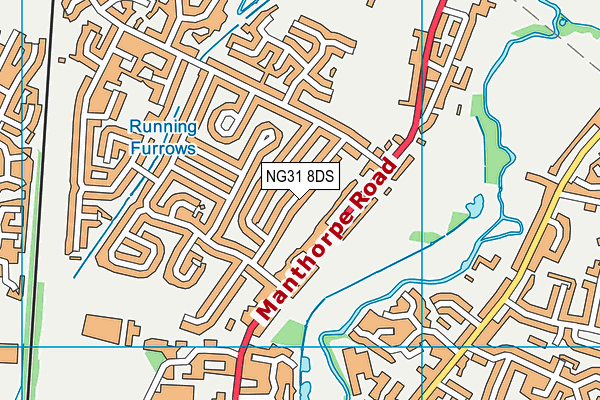 NG31 8DS map - OS VectorMap District (Ordnance Survey)