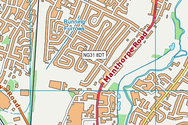 NG31 8DT map - OS VectorMap District (Ordnance Survey)