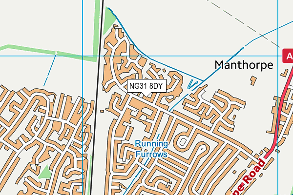 NG31 8DY map - OS VectorMap District (Ordnance Survey)