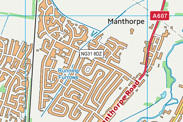 NG31 8DZ map - OS VectorMap District (Ordnance Survey)