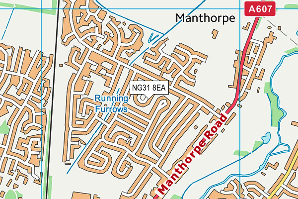 NG31 8EA map - OS VectorMap District (Ordnance Survey)