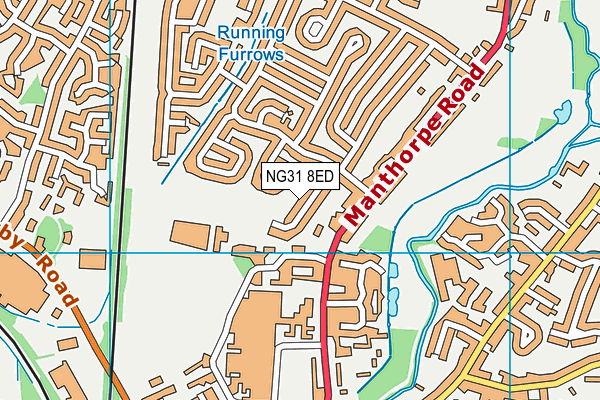 NG31 8ED map - OS VectorMap District (Ordnance Survey)