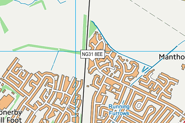 NG31 8EE map - OS VectorMap District (Ordnance Survey)