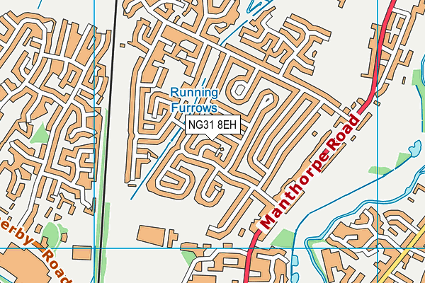 NG31 8EH map - OS VectorMap District (Ordnance Survey)