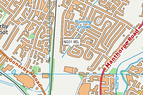 NG31 8EL map - OS VectorMap District (Ordnance Survey)