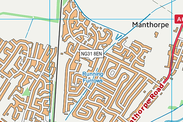 NG31 8EN map - OS VectorMap District (Ordnance Survey)