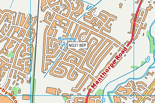 NG31 8EP map - OS VectorMap District (Ordnance Survey)