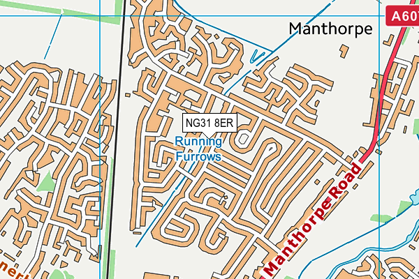 NG31 8ER map - OS VectorMap District (Ordnance Survey)