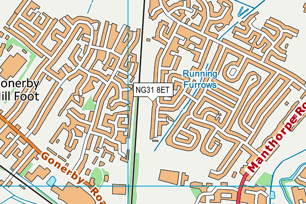 NG31 8ET map - OS VectorMap District (Ordnance Survey)