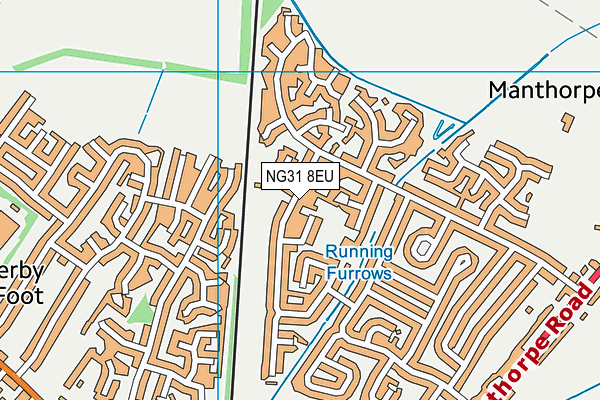 NG31 8EU map - OS VectorMap District (Ordnance Survey)