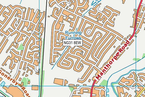 NG31 8EW map - OS VectorMap District (Ordnance Survey)