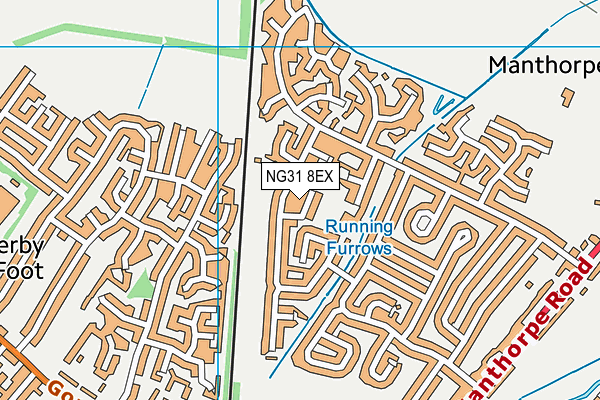 NG31 8EX map - OS VectorMap District (Ordnance Survey)