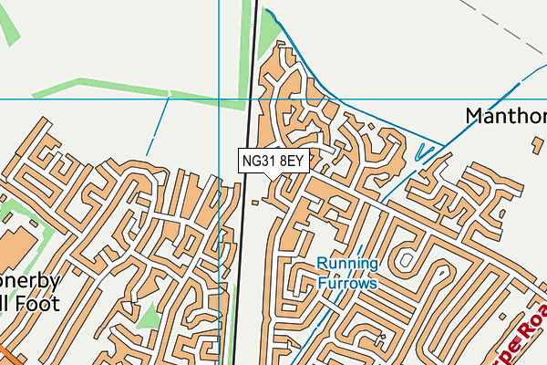 NG31 8EY map - OS VectorMap District (Ordnance Survey)