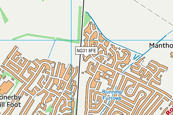 NG31 8FE map - OS VectorMap District (Ordnance Survey)