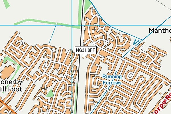 NG31 8FF map - OS VectorMap District (Ordnance Survey)