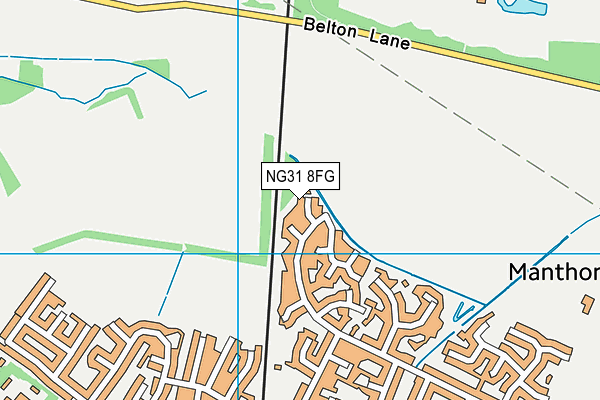 NG31 8FG map - OS VectorMap District (Ordnance Survey)